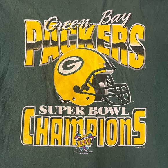 VINTAGE 1996 GREEN BAY PACKERS SUPER BOWL T SHIRT - Picture 2 of 7